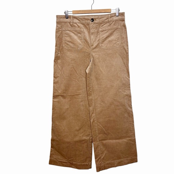 LOFT Pants - Loft The Palmer Wide Leg Corduroy Pants Tan Womens Size 10 High Rise Stretch
